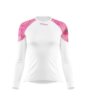 Dámské funkční triko dlouhý rukáv PINK MANDALA bílá Bamboo Light New