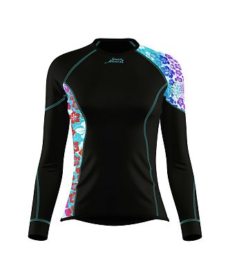 Dámské funkční triko dlouhý rukáv RAINBOW černá Bamboo Ultra