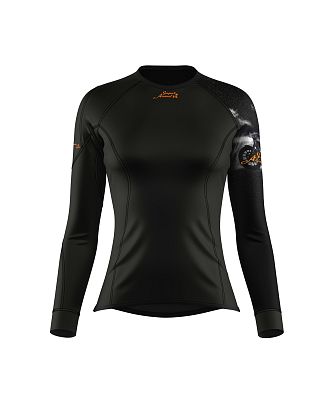 Dámské funkční triko dlouhý rukáv RIDER LADY černá Bamboo Thermo