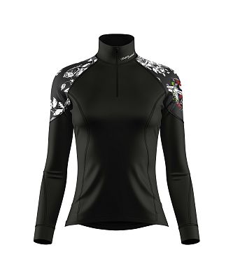Dámské funkční triko dlouhý rukáv-stoják LADY ELEGANT černá Bamboo Light New