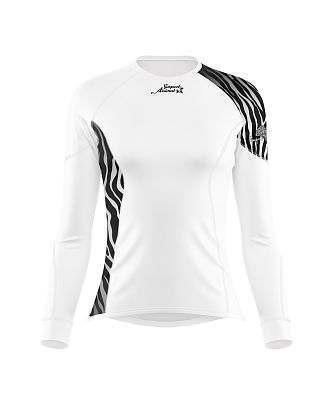 Dámské funkční triko dlouhý rukáv ZEBRA bílá Bamboo Ultra