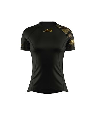 Dámské funkční triko krátký rukáv GOLDEN EYE černá BambooHeavy