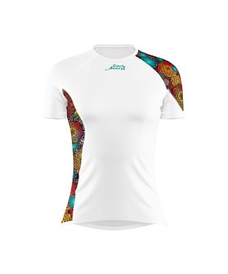 Dámské funkční triko krátký rukáv MANDALA LADY bílá Bamboo Ultra