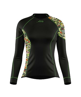 Dámské funkční triko dlouhý rukáv ARMY černá Bamboo Ultra