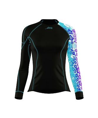 Dámské funkční triko dlouhý rukáv RAINBOW černá Bamboo Thermo