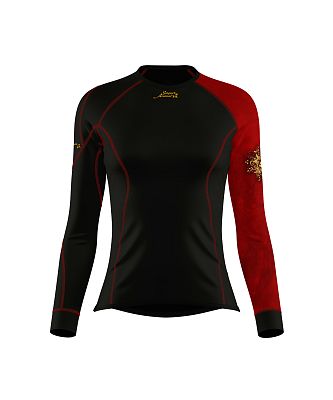 Dámské funkční triko dlouhý rukáv RED VELVET černá Bamboo Thermo