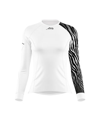 Dámské funkční triko dlouhý rukáv ZEBRA bílá Bamboo Thermo