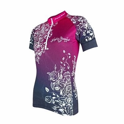 Dámský cyklistický dres Clara vínová, S, M, L