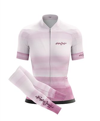 Dámský cyklistický dres STRIPS FLAMINGO s návleky na ruce