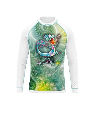 Dětské funkční triko dlouhý rukáv CHAMELEON bílá Bamboo Ultra