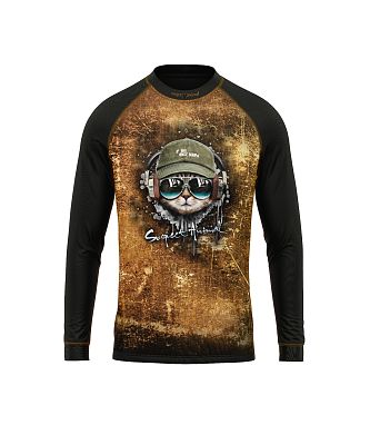 Dětské funkční triko dlouhý rukáv KEEP CALM černá Bamboo Ultra