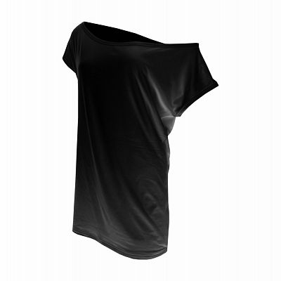 Funkční sportovní volné triko Netopýr Yoga černá