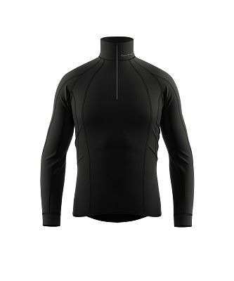 Pánské funkční triko dlouhý rukáv se zipem BLACK Bamboo Thermo