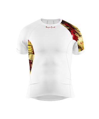 Pánské funkční triko krátký rukáv IRON MAN bílá Bamboo Ultra