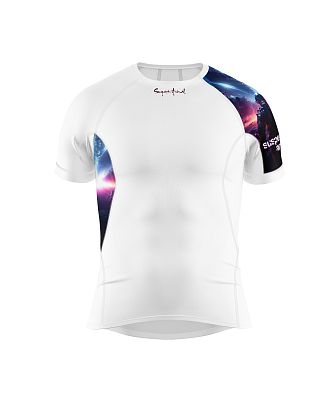 Pánské funkční triko krátký rukáv SPACE MAN bílá Bamboo Ultra