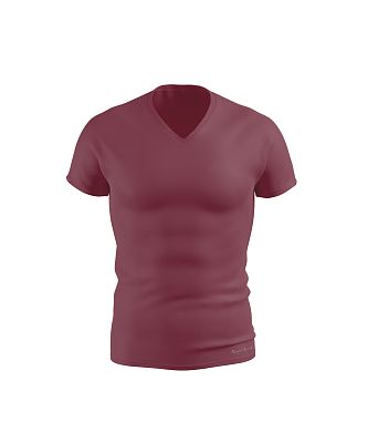 Pánské funkční triko SLIM "V" krátký rukáv LILA Bamboo Ultra CLASSIC