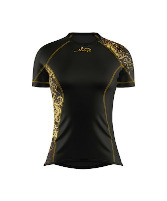 Dámské funkční triko s krátkým rukávem GOLD černá Bamboo Ultra