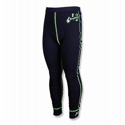 Dětské funkční spodky dlouhé černá/zelená Bamboo Thermo