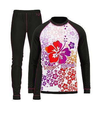 Set dětského funkčního prádla HAWAII černá Bamboo Heavy, 130, 140