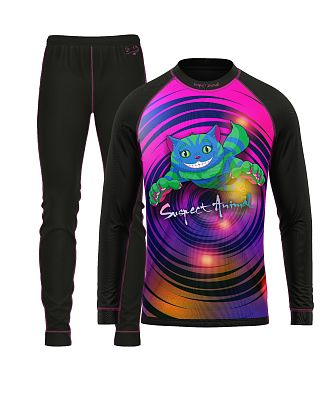 Set dětského funkčního prádla ŠKLÍBA černá Bamboo Ultra