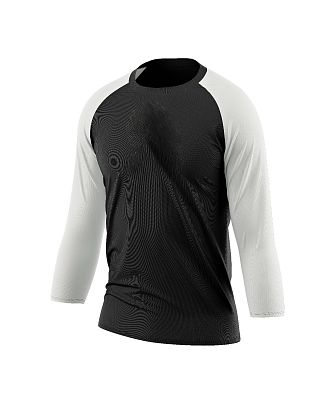 VÝPRODEJ - Chlapecké tričko raglán dlouhý rukáv Bamboo Ultra CLASSIC černá/bílá, 120