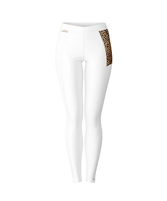 VÝPRODEJ - Dámské funkční spodky dlouhé LEO bílá/hnědá Bamboo Heavy, S