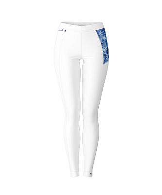 VÝPRODEJ - Dámské funkční spodky dlouhé SNOWFLAKES bílá Bamboo Thermo, L, XXL