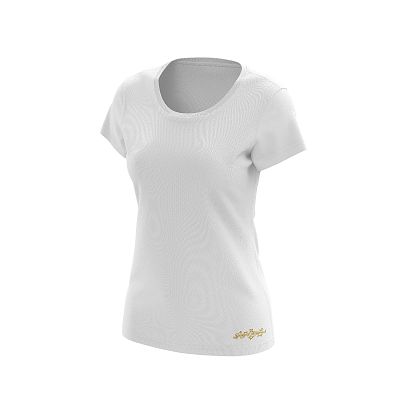 VÝPRODEJ - Dámské funkční tričko SPORTY krátký rukáv bílá Bamboo Ultra CLASSIC, L