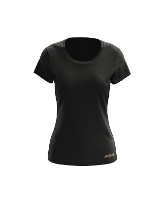 VÝPRODEJ - Dámské funkční tričko SPORTY krátký rukáv černá Bamboo Ultra CLASSIC, L