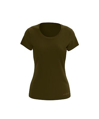 VÝPRODEJ - Dámské funkční tričko SPORTY krátký rukáv KHAKI Bamboo Ultra CLASSIC, L