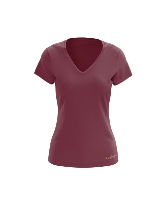 VÝPRODEJ - Dámské funkční tričko SPORTY "V" krátký rukáv LILA Bamboo Ultra CLASSIC, L