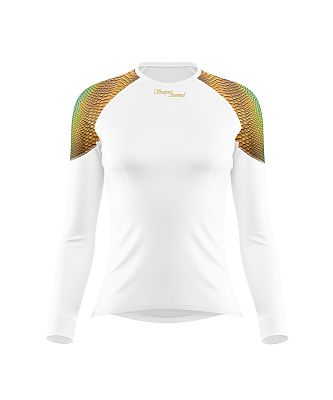 VÝPRODEJ - Dámské funkční triko dlouhý rukáv CROCODILE LADY bílá Bamboo Light New, L