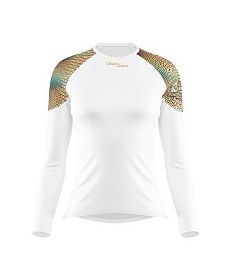 VÝPRODEJ - Dámské funkční triko dlouhý rukáv CROCODILE LADY bílá Bamboo Light New, S