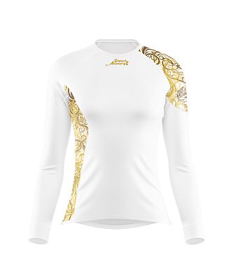 VÝPRODEJ - Dámské funkční triko dlouhý rukáv GOLD bílá Bamboo Ultra, S