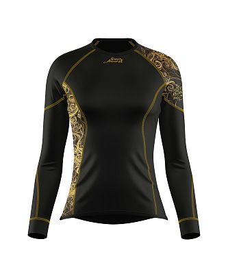 VÝPRODEJ - Dámské funkční triko dlouhý rukáv GOLD černá Bamboo Ultra, XXL