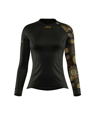 VÝPRODEJ - Dámské funkční triko dlouhý rukáv GOLDEN EYE černá Bamboo Heavy, L