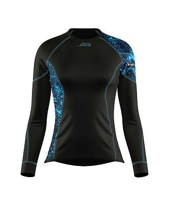 VÝPRODEJ - Dámské funkční triko dlouhý rukáv HEART černá Bamboo Ultra, 3XL