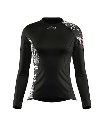 VÝPRODEJ - Dámské funkční triko dlouhý rukáv LADY ELEGANT černá Bamboo Ultra, XXL