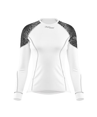 VÝPRODEJ - Dámské funkční triko dlouhý rukáv LEO bílá/šedá Bamboo Light New, L