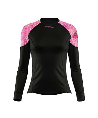 VÝPRODEJ - Dámské funkční triko dlouhý rukáv PINK MANDALA černá Bamboo Light New, M