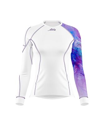 VÝPRODEJ - Dámské funkční triko dlouhý rukáv PURPLE bílá Bamboo Thermo, S
