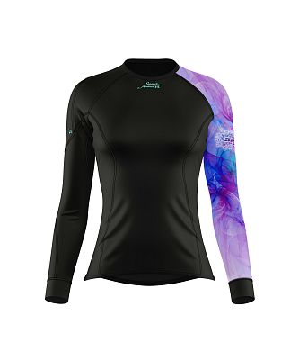 VÝPRODEJ - Dámské funkční triko dlouhý rukáv PURPLE černá Bamboo Heavy, M