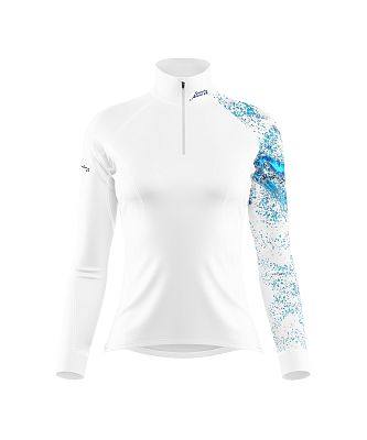 VÝPRODEJ - Dámské funkční triko dlouhý rukáv se zipem HEART bílá Bamboo Thermo, S, M, L, XXL