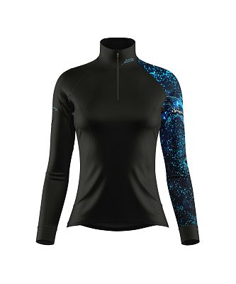 VÝPRODEJ - Dámské funkční triko dlouhý rukáv se zipem HEART LADY černá Bamboo Heavy, L