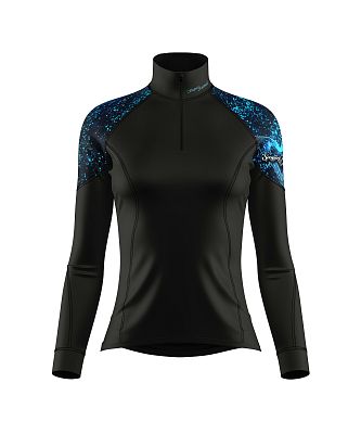 VÝPRODEJ - Dámské funkční triko dlouhý rukáv se zipem HEART LADY černá Bamboo Light New, M