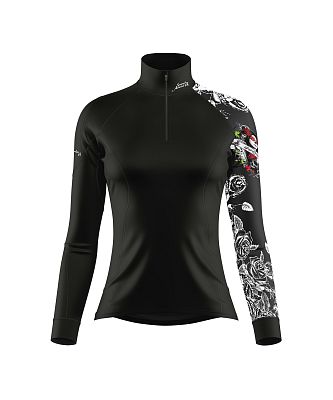VÝPRODEJ - Dámské funkční triko dlouhý rukáv se zipem LADY ELEGANT černá Bamboo Thermo, M