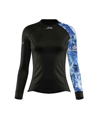 VÝPRODEJ - Dámské funkční triko dlouhý rukáv SNOWFLAKES černá Bamboo Thermo, L