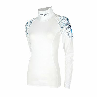 VÝPRODEJ - Dámské funkční triko dlouhý rukáv-stoják HEART bílá Bamboo Light New, S