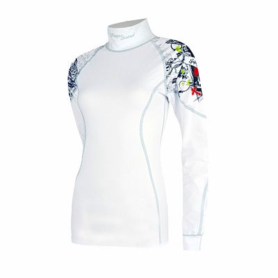 VÝPRODEJ - Dámské funkční triko dlouhý rukáv-stoják LADY bílá Bamboo Light New, S