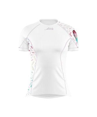 VÝPRODEJ - Dámské funkční triko krátký rukáv ANGEL bílá Bamboo Ultra, XXL